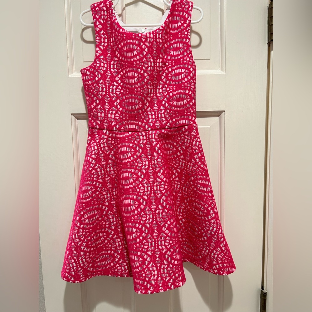 Hot pink lacy dress -Size 7